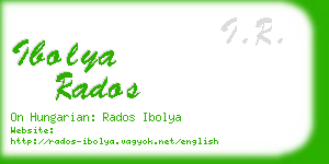 ibolya rados business card